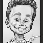 Head & Torso (Black & White) Caricature